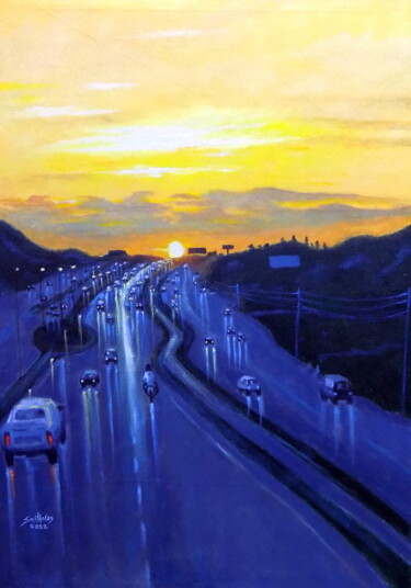 Painting titled "Homeward Journey to…" by Olaoluwa Smith, Original Artwork, Acrylic