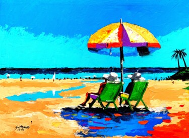 Painting titled "Summer Funfair 2" by Olaoluwa Smith, Original Artwork, Acrylic