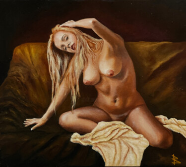 Painting titled "Model" by Oleg Baulin, Original Artwork, Oil