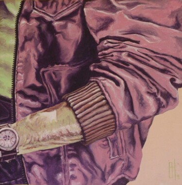 Pintura titulada "rote Jacke" por Oleg Breininger, Obra de arte original, Acrílico