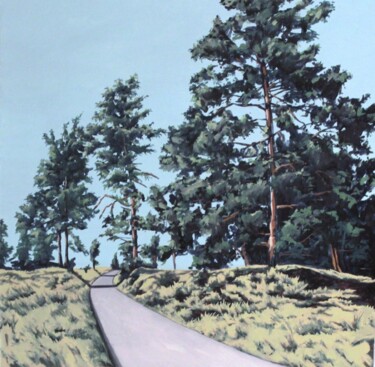 Malerei mit dem Titel "Betonweg" von Oleg Breininger, Original-Kunstwerk, Öl