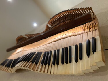 Design intitolato "Ivory piano wall art" da Oleg Degtyarenko, Opera d'arte originale, apparecchio
