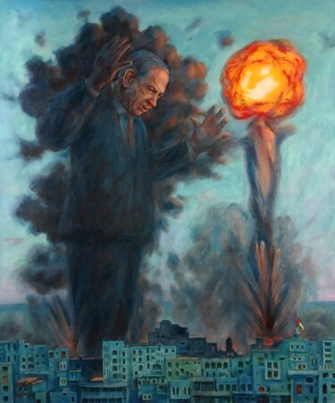 Pintura intitulada "Сектор Газа.Месть." por Oleg Gavrilov, Obras de arte originais, Acrílico