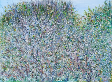 Картина под названием "Blooming trees" - Oleg Kirnos, Подлинное произведение искусства, Масло