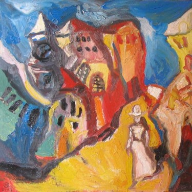 Painting titled "Hot Midday" by Oleg Sheludyakov, Original Artwork, Oil