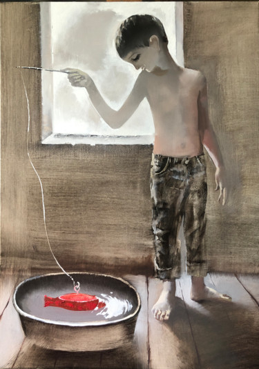 Картина под названием "мечта" - Oleg Tchoubakov, Подлинное произведение искусства, Масло