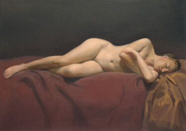 Peinture intitulée "Nude # 260" par Oleg Sergeev, Œuvre d'art originale, Pastel