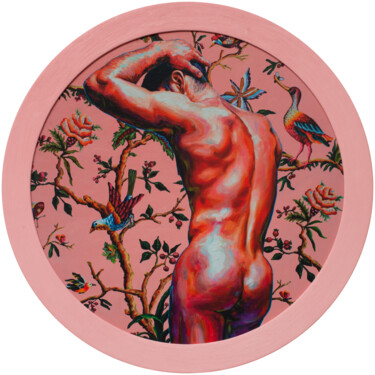 「Balbyshev 'Nude on…」というタイトルの製版 Oleksandr Balbyshevによって, オリジナルのアートワーク, デジタルプリント ウッドストレッチャーフレームにマウント