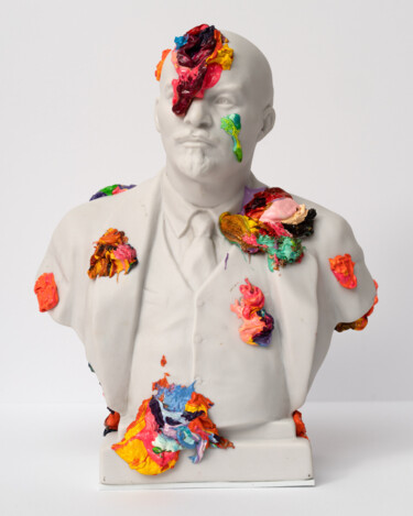 Sculptuur getiteld "Recycled Lenin #6" door Oleksandr Balbyshev, Origineel Kunstwerk, Keramiek