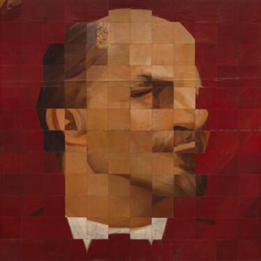 Malarstwo zatytułowany „Recycled Lenin #18” autorstwa Oleksandr Balbyshev, Oryginalna praca, Olej Zamontowany na Drewniana r…