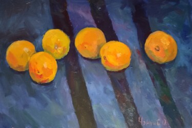 Schilderij getiteld "oranges" door Oleksandr Chornyi, Origineel Kunstwerk, Olie