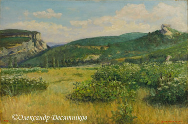 Painting titled "Belbeck canyon. Cri…" by Oleksandr Desiatnikov, Original Artwork, Oil