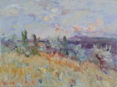 Painting titled "Before the rain. Ko…" by Oleksandr Khrapachov, Original Artwork, Oil