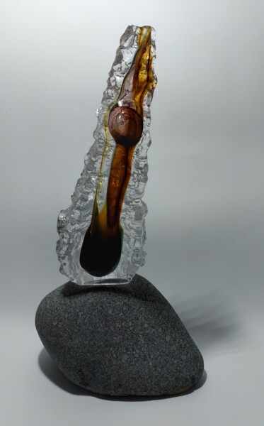 Sculpture titled "The comet" by Oleksandr Kovalskyi, Original Artwork, Glass