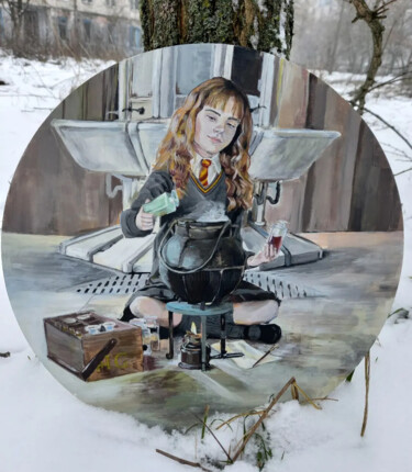 Painting titled "Hermione Granger" by Oleksandra Velychko, Original Artwork, Acrylic