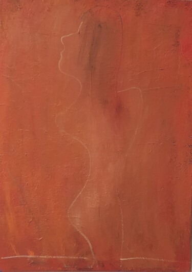 Картина под названием "Orange number two" - Oleksyi Zagumnyi, Подлинное произведение искусства, Масло Установлен на Деревянн…
