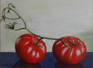 Malarstwo zatytułowany „Tomatoes: Taste of…” autorstwa Olena Berest, Oryginalna praca, Olej
