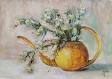 Malerei mit dem Titel "Bouquet of Wildflow…" von Olena Kucher, Original-Kunstwerk, Öl