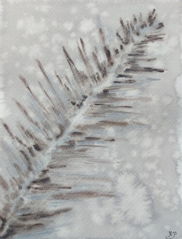 Malarstwo zatytułowany „Gray abstraction” autorstwa Olena Yemelianova, Oryginalna praca, Akwarela