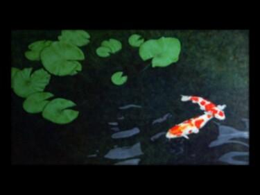 Pintura titulada "estanque azul" por Oleos Heiko, Obra de arte original, Otro