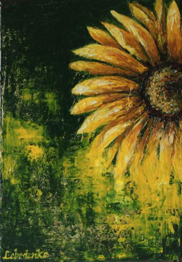 Malarstwo zatytułowany „Sunflower” autorstwa Olesia Lebedenko, Oryginalna praca, Olej