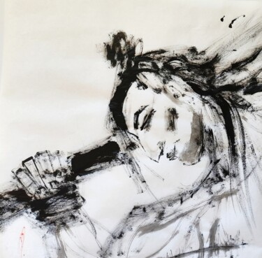 Рисунок под названием "Warrior" - Olesya Nikolaeva, Подлинное произведение искусства, Чернила