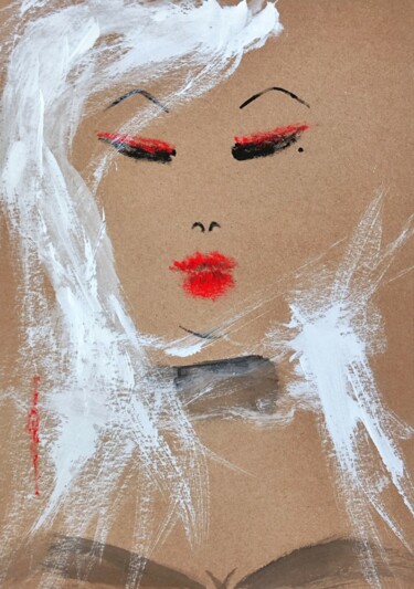 Drawing titled "Ma belle" by Olesya Nikolaeva, Original Artwork, Ink
