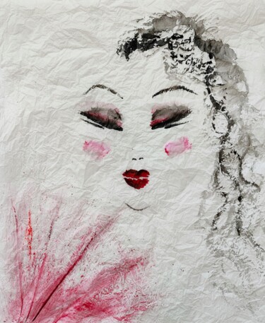 Tekening getiteld "Asian beauty" door Olesya Nikolaeva, Origineel Kunstwerk, Inkt