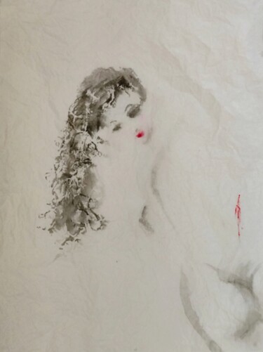 Disegno intitolato "You are my light" da Olesya Nikolaeva, Opera d'arte originale, Inchiostro