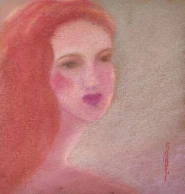 Dessin intitulée "Renaissance Dame" par Olesya Nikolaeva, Œuvre d'art originale, Pastel