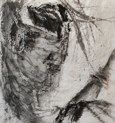 Drawing titled "After" by Olesya Nikolaeva, Original Artwork, Ink