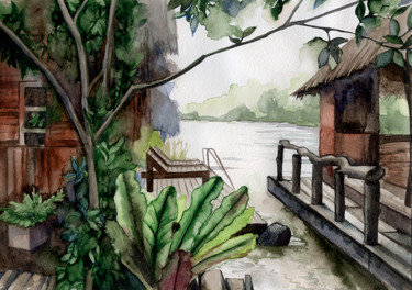 Картина под названием "River Kwai" - Etteila, Подлинное произведение искусства