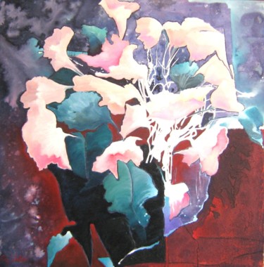 Pintura intitulada "Novos Tempos" por Olga Beltrão, Obras de arte originais, Óleo