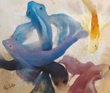 Pintura intitulada ""Diversidade..."" por Olga Beltrão, Obras de arte originais, Óleo