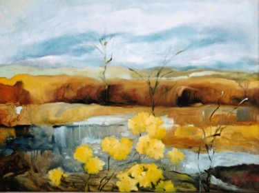 Painting titled ""Em Algum Lugar do…" by Olga Beltrão, Original Artwork, Oil