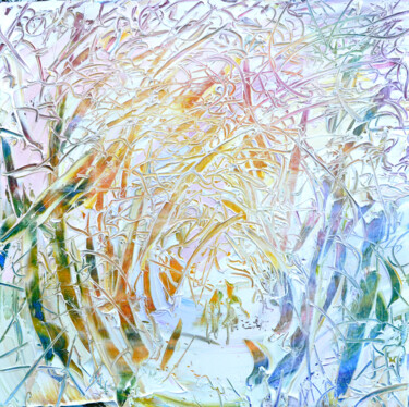 Картина под названием "One day in winter" - Olga Bezhina, Подлинное произведение искусства, Масло Установлен на Деревянная р…