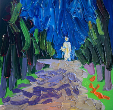 Картина под названием "Walk of Fame" - Olga Bezhina, Подлинное произведение искусства, Масло Установлен на Деревянная рама д…