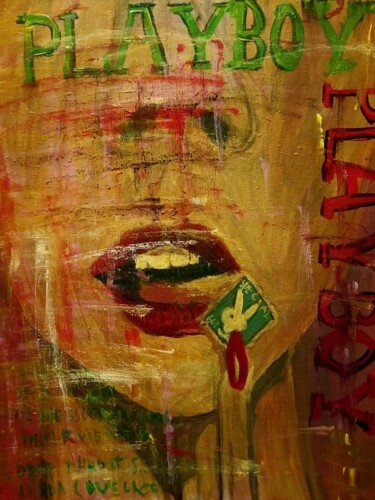 Schilderij getiteld "Playboy" door Olga Cuzakova, Origineel Kunstwerk, Acryl