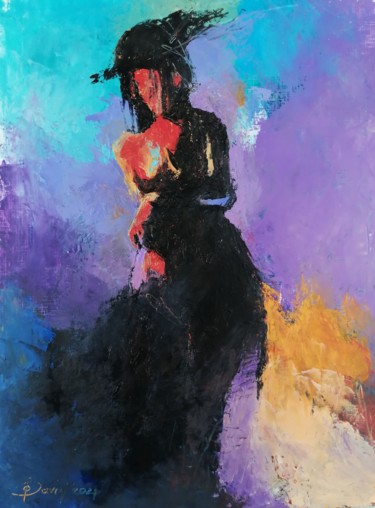 Malerei mit dem Titel "Duft des Rhythmus -…" von Olga David, Original-Kunstwerk, Öl