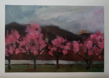 Painting titled "Palatinate Almond P…" by Olga David, Original Artwork, Acrylic