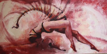 Painting titled "Scorpion" by Olga David, Original Artwork, Acrylic Mounted on Wood Stretcher frame