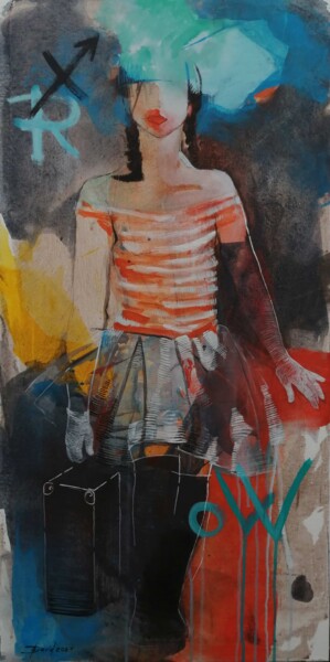 Pintura titulada "Waiting for a wonder" por Olga David, Obra de arte original, Acrílico Montado en Bastidor de camilla de ma…