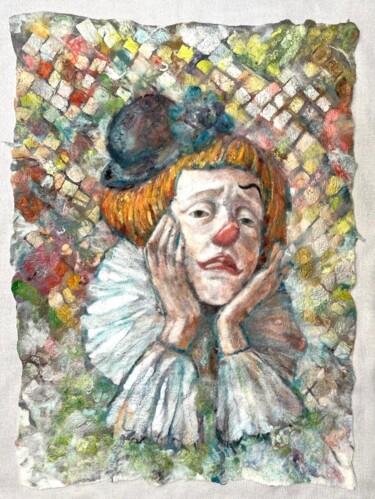 Arte tessile intitolato "Clown" da Olga Finkel, Opera d'arte originale, Fibra tessile