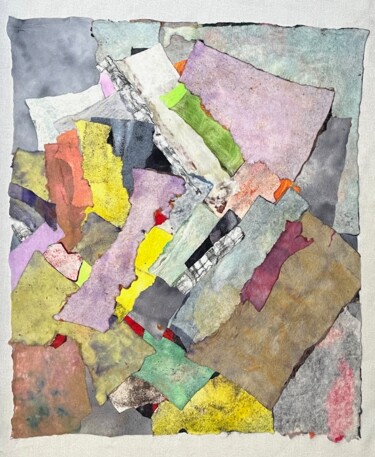 Textilkunst mit dem Titel "Broken Memories #1" von Olga Finkel, Original-Kunstwerk, Textilfaser