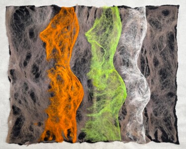 Arte textil titulada "Trio" por Olga Finkel, Obra de arte original, Fibra textil