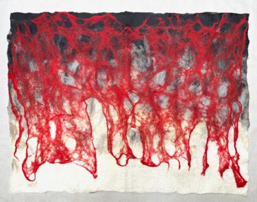 Textile Art με τίτλο "IN Web" από Olga Finkel, Αυθεντικά έργα τέχνης, Υφαντικές ίνες