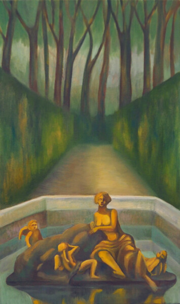 Pintura intitulada "In The Park" por Olga Gordiiuk, Obras de arte originais, Óleo