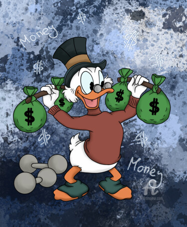 Digital Arts titled "Money bags" by Olga Guseva, Original Artwork, 2D Digital Work