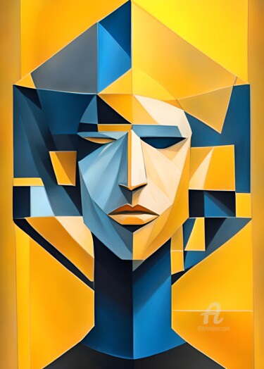 Arte digitale intitolato "Pharaoh" da Olga Guseva, Opera d'arte originale, Pittura digitale