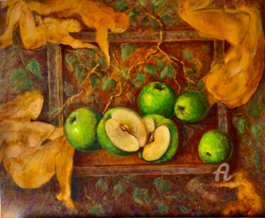 Peinture intitulée ",, Adam and Eve ''" par Olga Liutova-Amplatz, Œuvre d'art originale, Huile